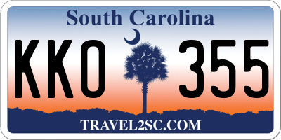 SC license plate KKO355