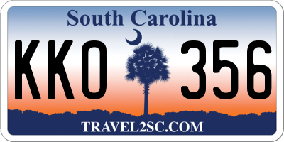 SC license plate KKO356