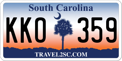 SC license plate KKO359