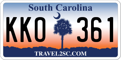 SC license plate KKO361