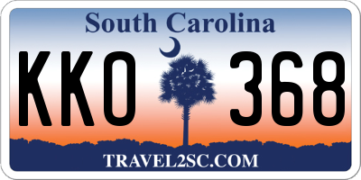 SC license plate KKO368