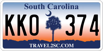 SC license plate KKO374