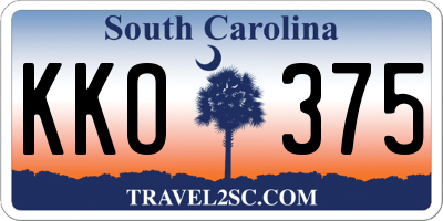 SC license plate KKO375