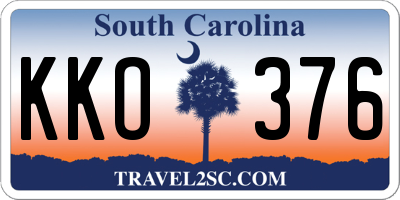 SC license plate KKO376