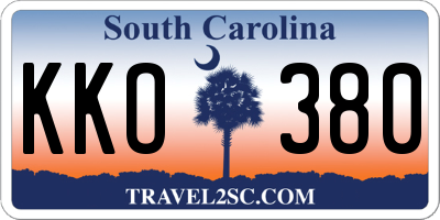 SC license plate KKO380