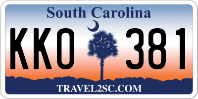 SC license plate KKO381
