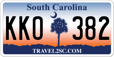 SC license plate KKO382
