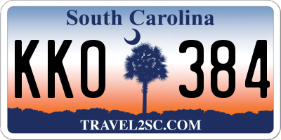 SC license plate KKO384