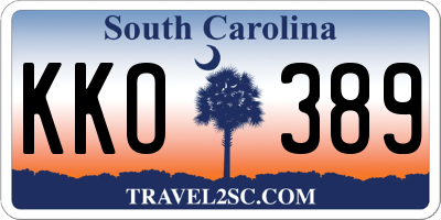 SC license plate KKO389
