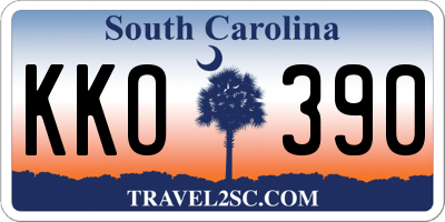 SC license plate KKO390