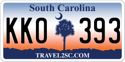 SC license plate KKO393