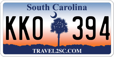 SC license plate KKO394