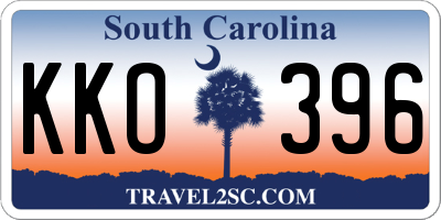 SC license plate KKO396