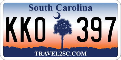 SC license plate KKO397