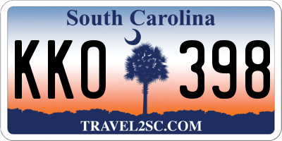 SC license plate KKO398