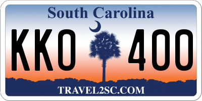 SC license plate KKO400