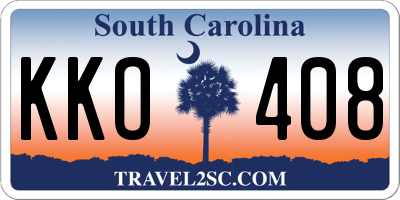 SC license plate KKO408