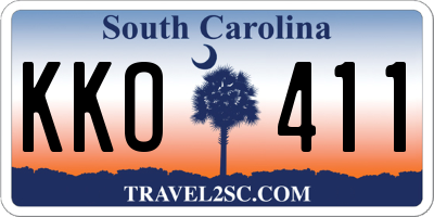 SC license plate KKO411