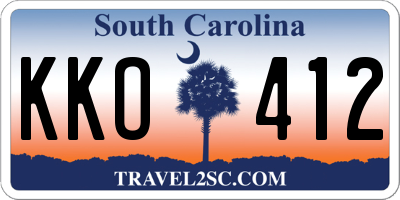 SC license plate KKO412