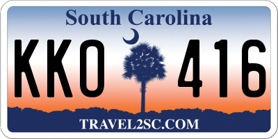 SC license plate KKO416