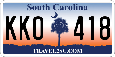SC license plate KKO418
