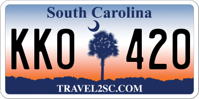 SC license plate KKO420