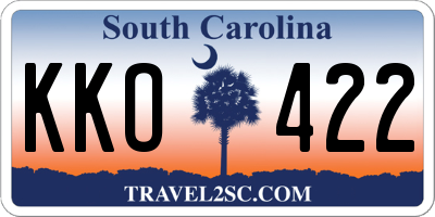 SC license plate KKO422