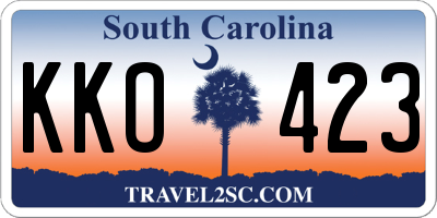 SC license plate KKO423