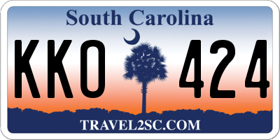 SC license plate KKO424