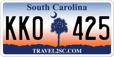 SC license plate KKO425