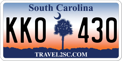 SC license plate KKO430