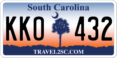SC license plate KKO432