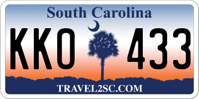 SC license plate KKO433