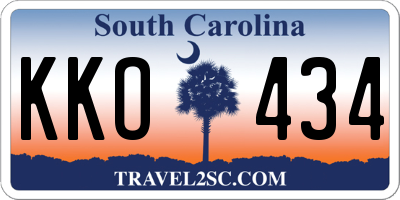 SC license plate KKO434