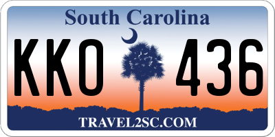SC license plate KKO436