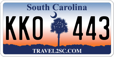 SC license plate KKO443
