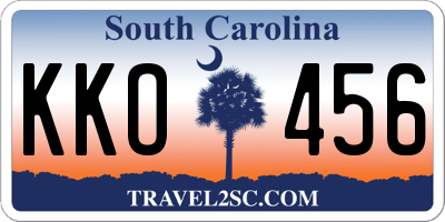 SC license plate KKO456