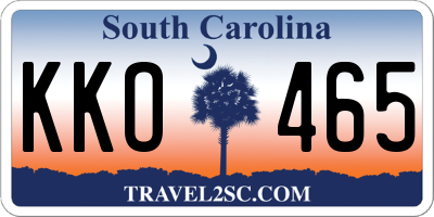 SC license plate KKO465