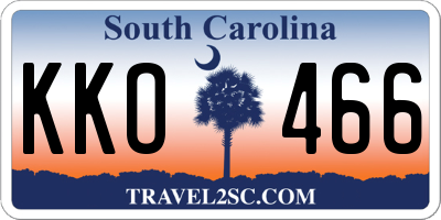 SC license plate KKO466