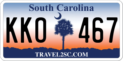 SC license plate KKO467