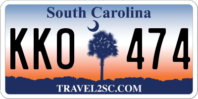 SC license plate KKO474