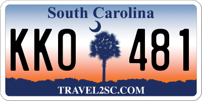 SC license plate KKO481