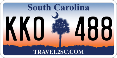 SC license plate KKO488