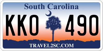 SC license plate KKO490