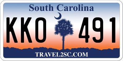 SC license plate KKO491