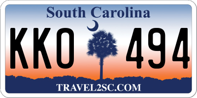 SC license plate KKO494