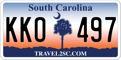 SC license plate KKO497