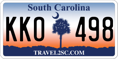 SC license plate KKO498