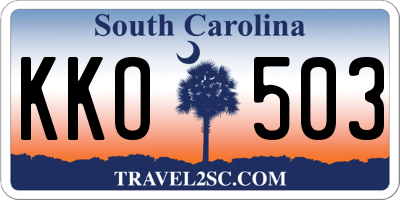 SC license plate KKO503