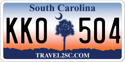 SC license plate KKO504